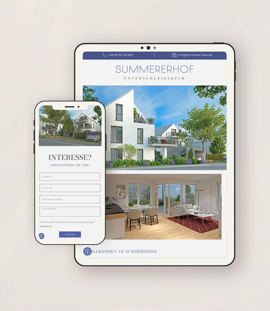 Summererhof Immobilienprojekt Website